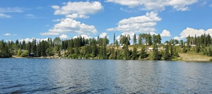 The lake under summer clouds