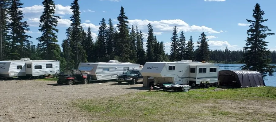 RV sites along the lakeshore